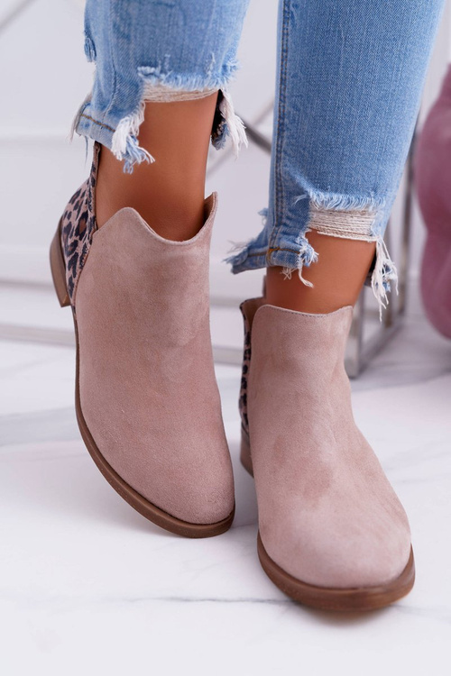 Жіночі весняні черевики на плоскій підошві Шкіряні бежеві Madness