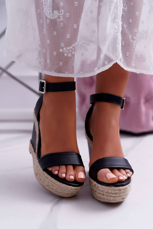 Жіночі босоніжки еспадрільї чорні Devon