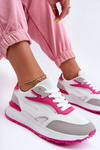 Жіноче спортивне взуття на платформі біло-рожевий Henley