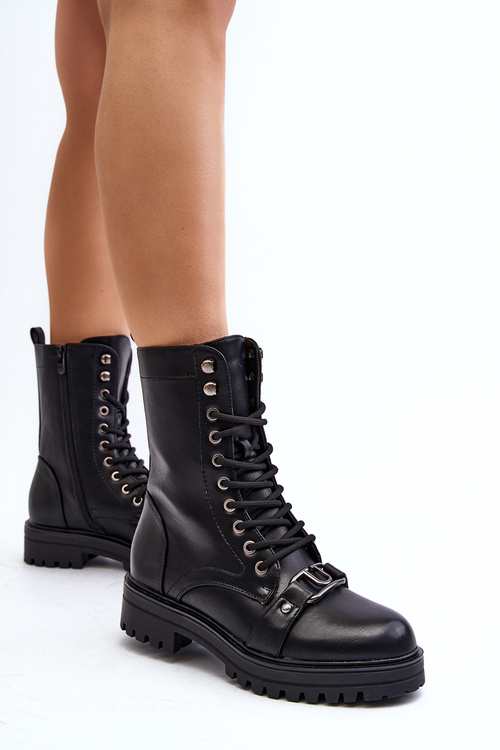 Черевики робочі жіночі з декором Black Belluxe