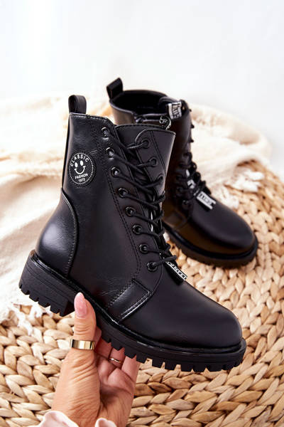 Дитячі розігріваючі пінетки Workers Black Rosalie