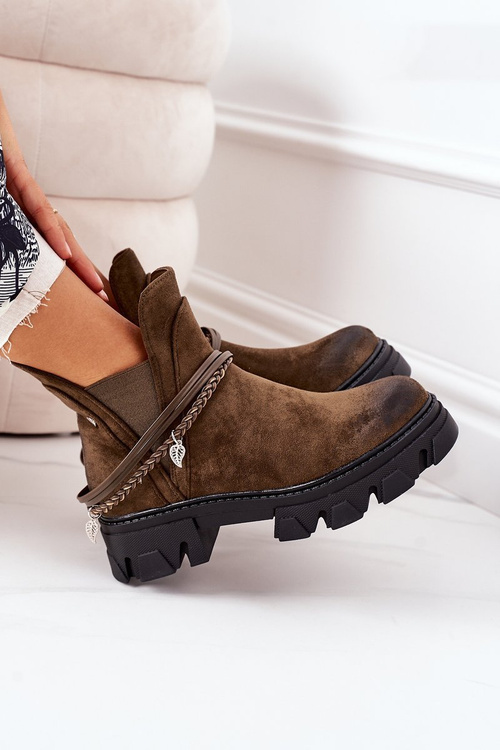 Утеплені черевики челсі темно-зелені. Гарна ідея