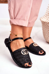 Чорні жіночі босоніжки Lu Boo Plaited Felicia