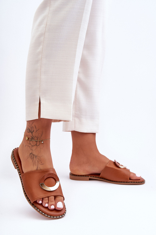 Жіночі декоративні тапочки Brown Sherry