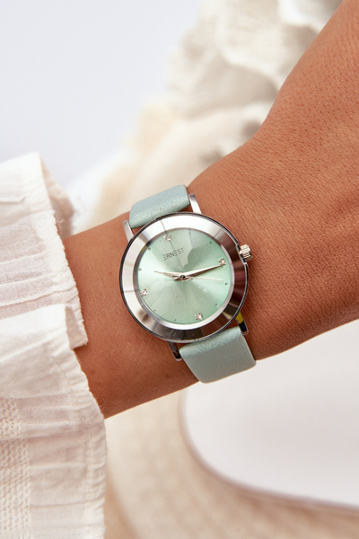 Жіночий годинник з м'ятним ремінцем Ernest E62035L