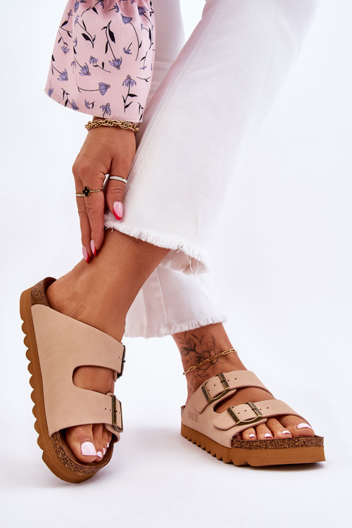 Класичні жіночі тапочки Big Star LL274478 Бежеві