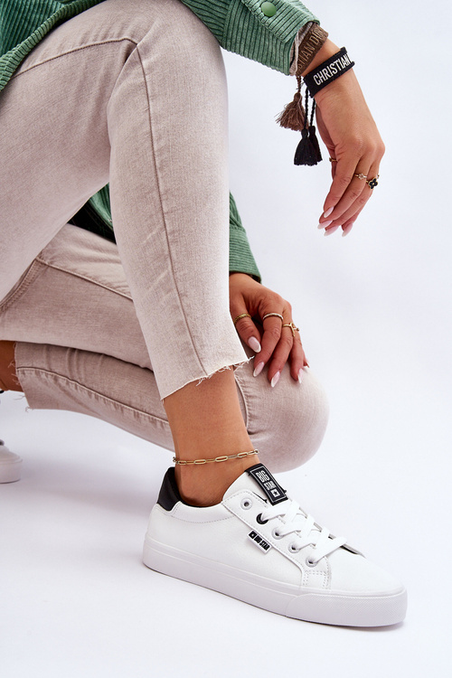 Жіночі шкіряні кросівки Big Star EE274312 біло-чорні