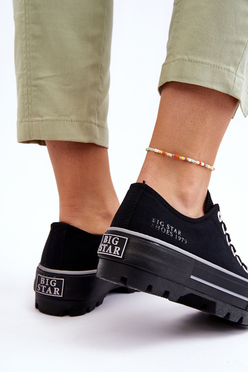 Тканинні кросівки на платформі Big Star LL274149 Чорні