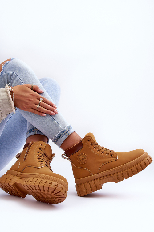 Жіночі шкіряні черевики з хутряною підкладкою. Коричневі палки