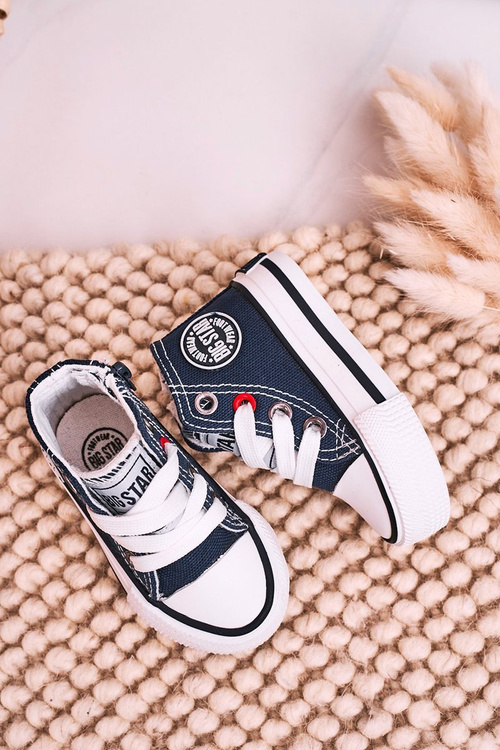 Дитячі високі кросівки на блискавці BIG STAR HH374085 Темно-сині