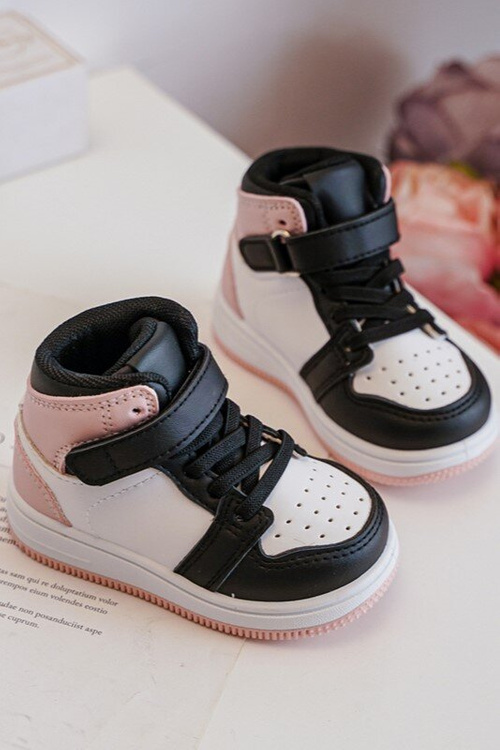 Дитяче високе спортивне взуття біло-рожевий Teredite