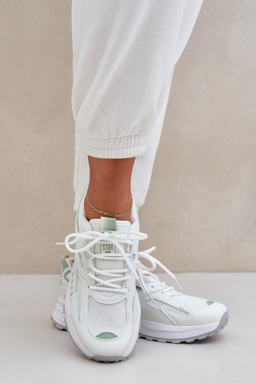 Жіноче Спортивне Взуття Big Star NN274A095 HI-POLY SYSTEM Біло-Зелене
