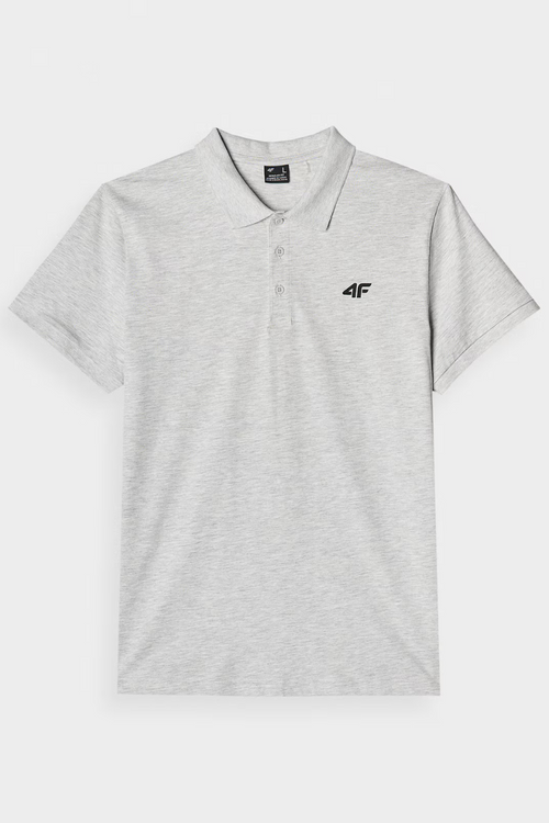 Чоловіча звичайна сорочка поло з логотипом 4F сіра 4FWMM00TPTSM316-27M