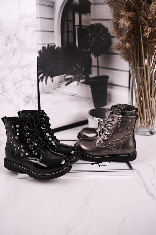 Дитячі утеплені черевики Shiny Black Fame