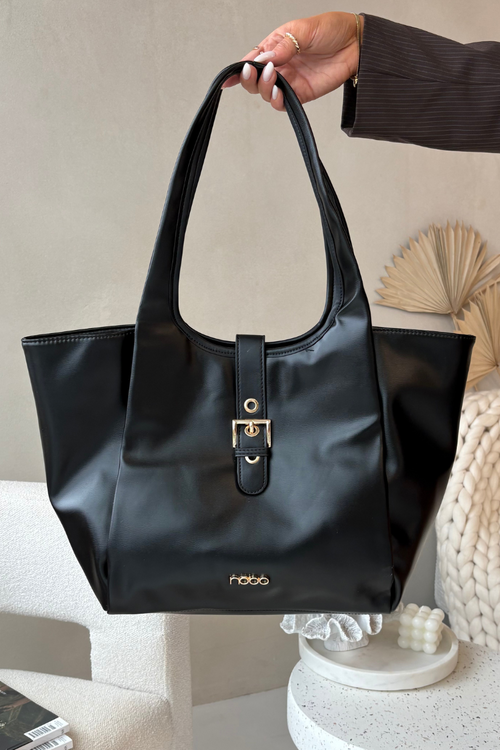 Сумка-шопер з пряжкою NOBO BAG6010-020 Чорна
