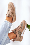 Жіноче спортивне взуття Кросівки Beige-Gold Aruba