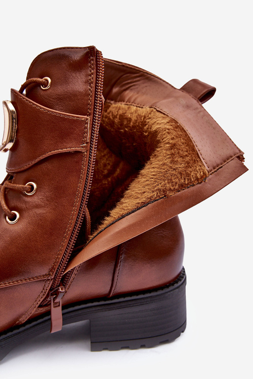 Жіночі ватні черевики Workery Gold Buckle Brown Vera