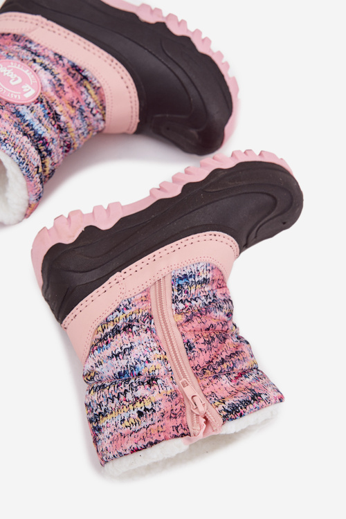 Дитячі зимові черевики для дівчат з блискавкою Lee Cooper LCJ-25-10-3770 Рожеві