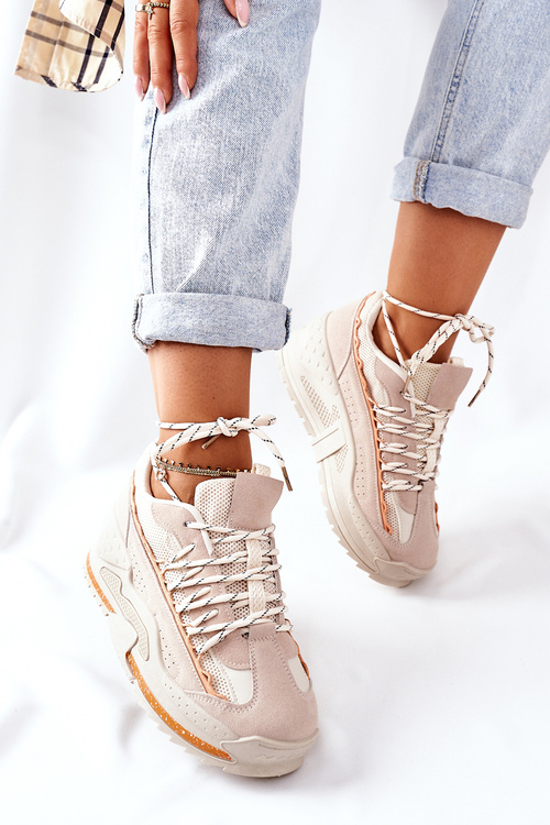 Жіноче спортивне взуття Кросівки бежеві Aland