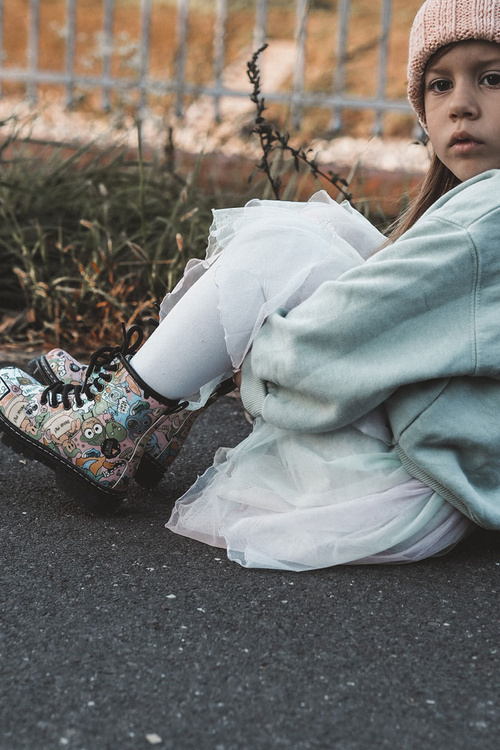 Дитячі теплі чоботи з принтом Рожевий Dexi