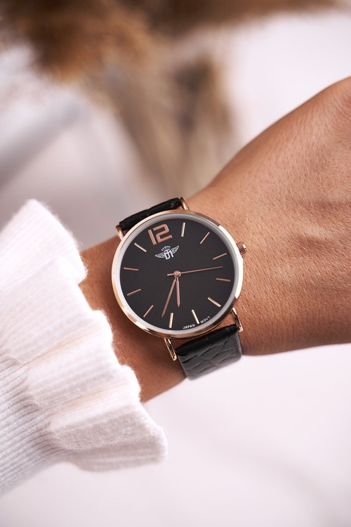 Жіночий годинник Michael John Black Rose Gold Dora