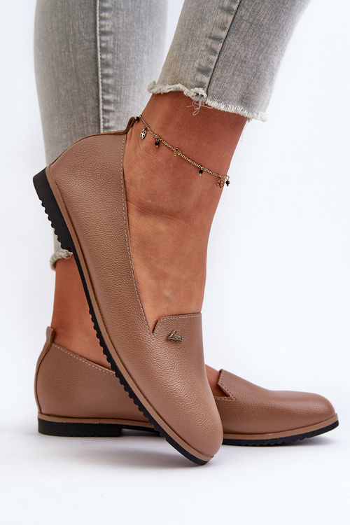 Жіночі коричневі лофери Enzla на плоскій підошві