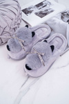 Жіночі тапочки з хутром Kitten Grey Kitty