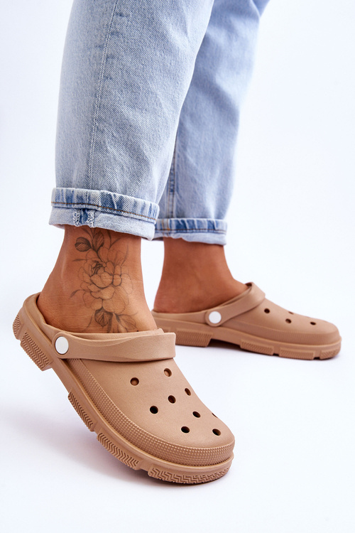 Жіночі гумові крокси коричневого кольору Rabios