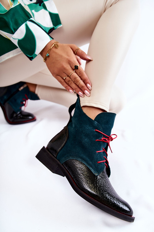 Шкіряні черевики Green and Black Cheyenne