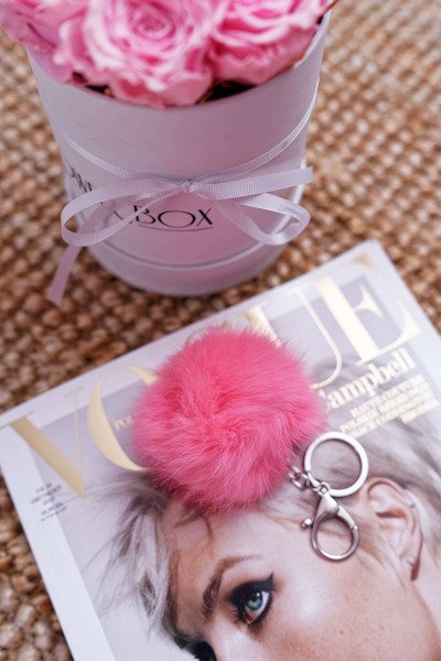 Великий брелок світло-рожевий кулон для сумочки