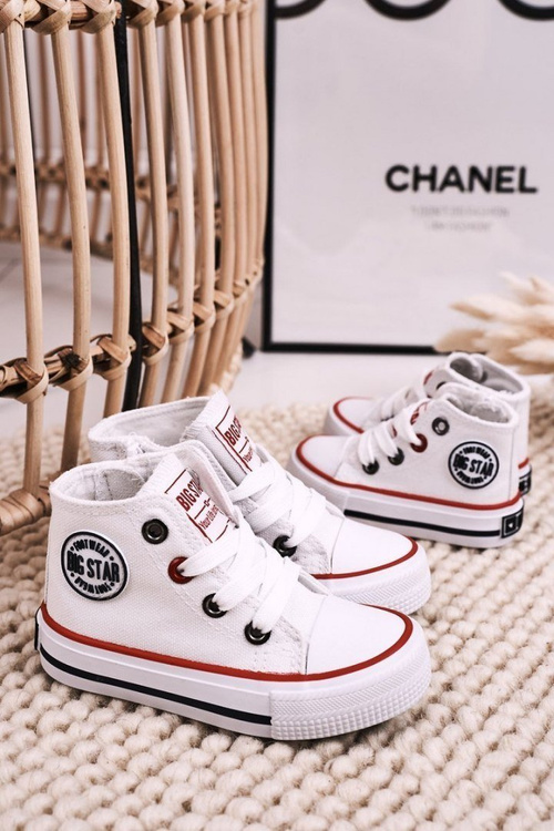 Високі дитячі кросівки на блискавці BIG STAR HH374083 Білі