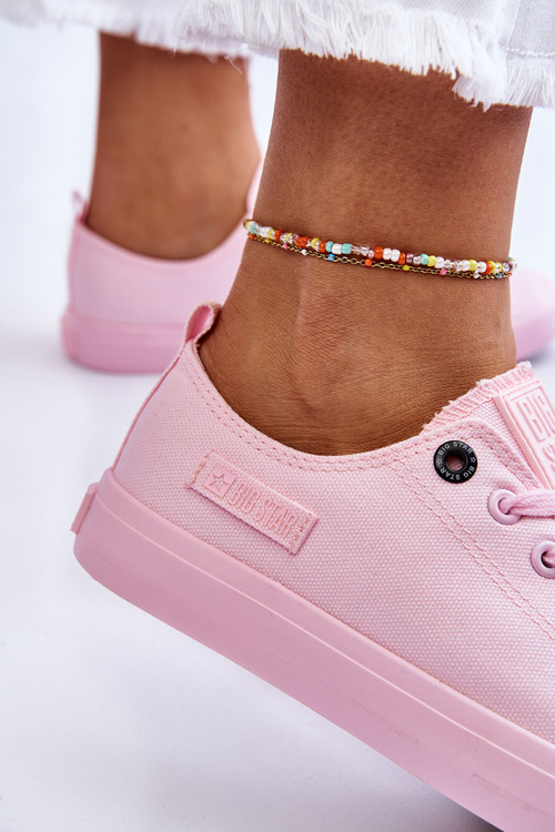 Жіночі класичні низькі кросівки Big Star LL274022 світло-рожеві