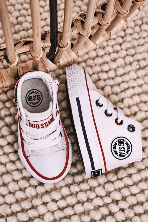 Високі дитячі кросівки на блискавці BIG STAR HH374083 Білі