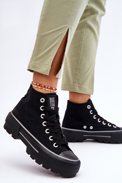 Високі кросівки на платформі Big Star LL274155 Чорні