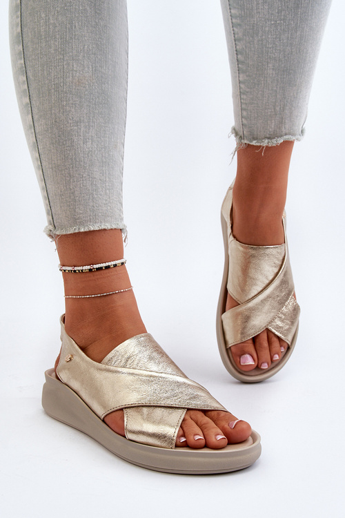 Шкіряні босоніжки на танкетці Black Morgan