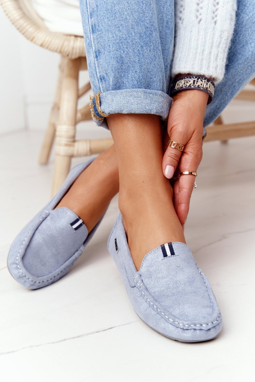 Жіночі замшеві лофери Blue San Marino