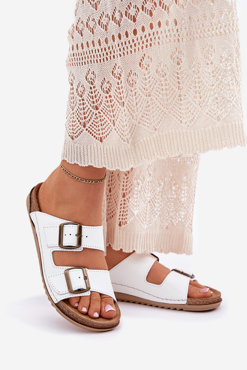 Жіночі Шкіряні Сандалі З Прозорими Inblu AA0002KU Білі