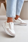 Жіночі кросівки на платформі з еко шкіри Issatta білого кольору