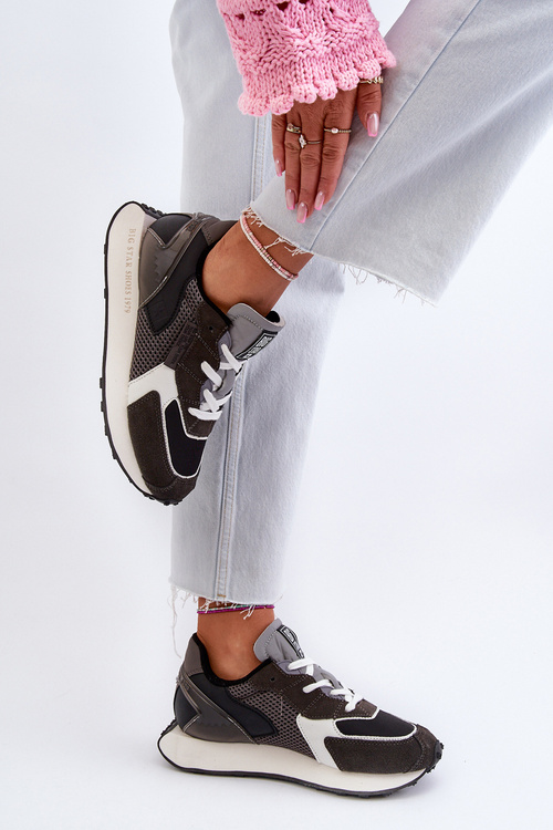 Жіночі кросівки на платформі з системою Memory Foam Big Star NN274683 Чорні