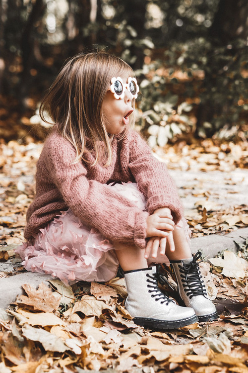 Дитячі утеплені черевики на блискавці, лаковані сріблясті Goopy