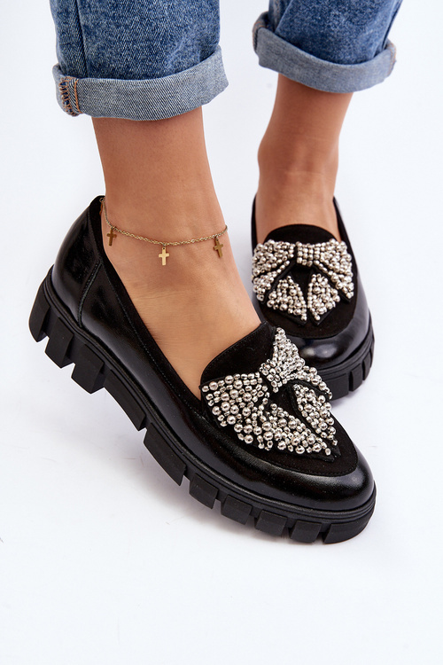 Поліровані жіночі мокасини Laura Messi 2785 Чорні