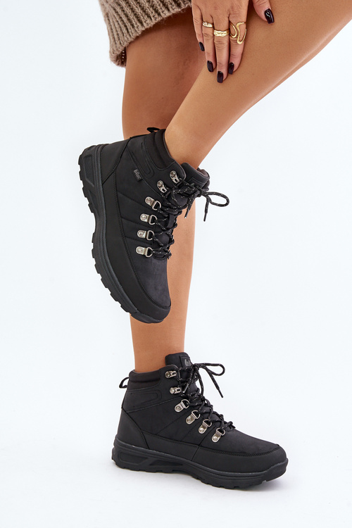 Утеплене чоловіче трекінгове взуття чорне Lee Cooper LCJ-24-03-3034M