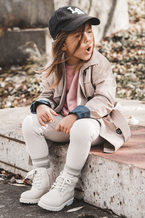 Дитячі теплі черевики Trappers світло-бежевий Dexter