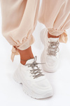 Жіночі Кросівки На Платформі З Декоративним Шнурівкою Білі Evalianne