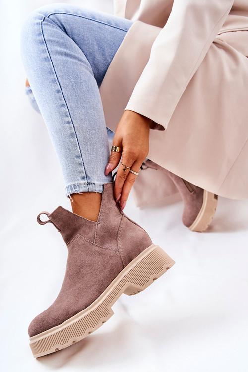 Жіночі замшеві чоботи Lewski 3104/P Cappucino