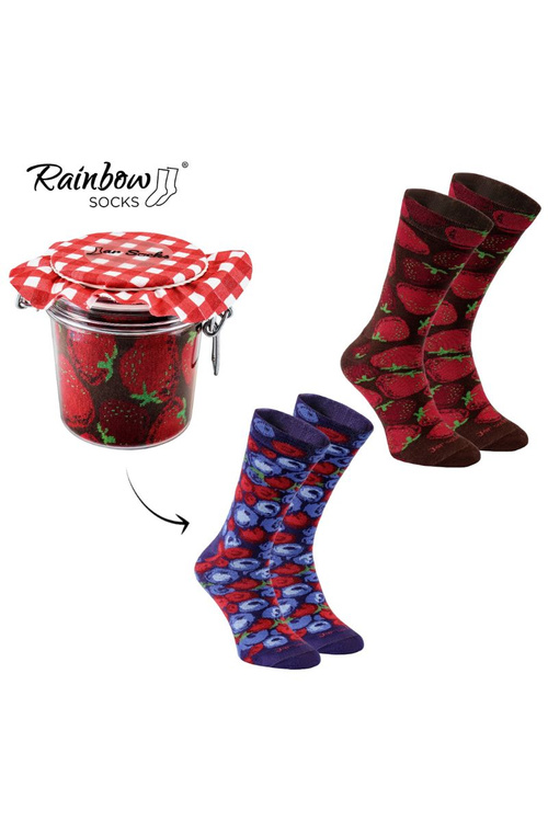 Веселка Шкарпетки Чорниця Полуниця В Баночці 2 Пари