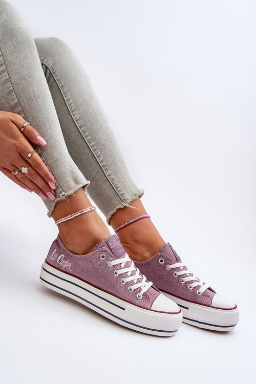 Жіночі кросівки на товстій підошві Lee Cooper LCW-24-31-2219 фіолетові