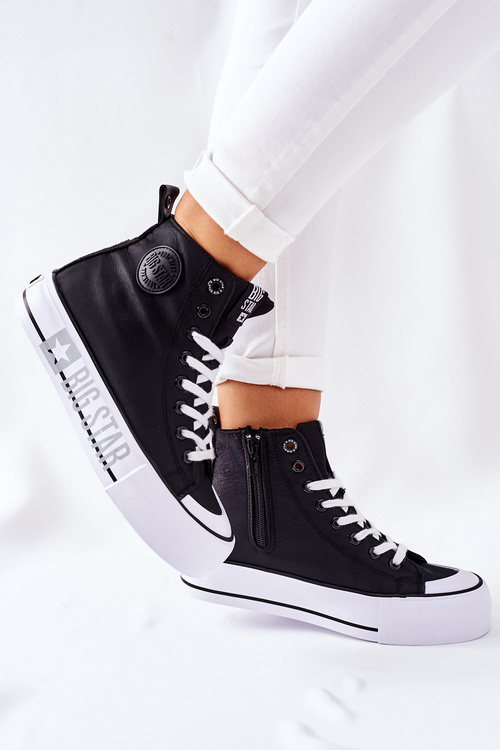 Високі кросівки на платформі Big Star II274012 Чорні