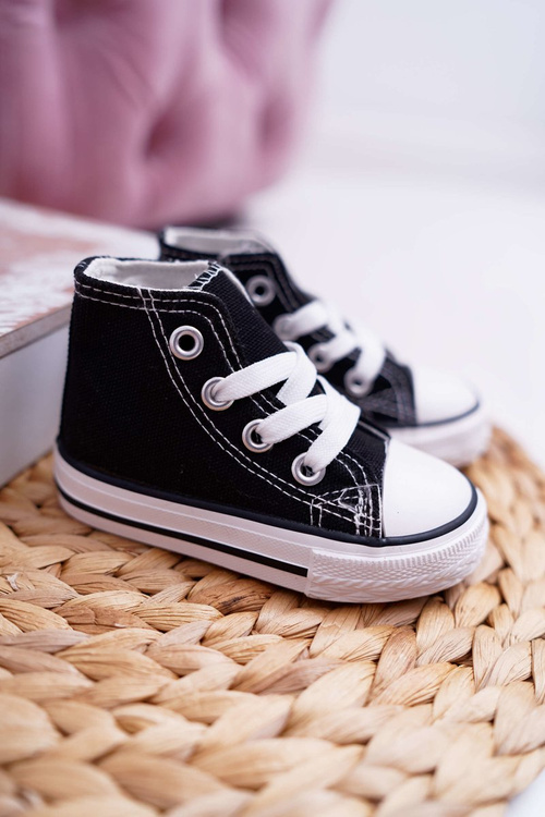 Дитячі високі кросівки чорні Filemon