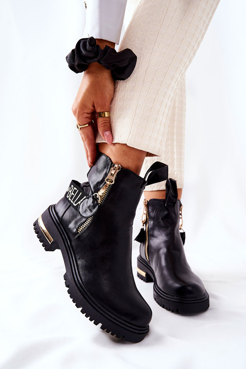 Класичні черевики з ремінцем Чорні Лорі